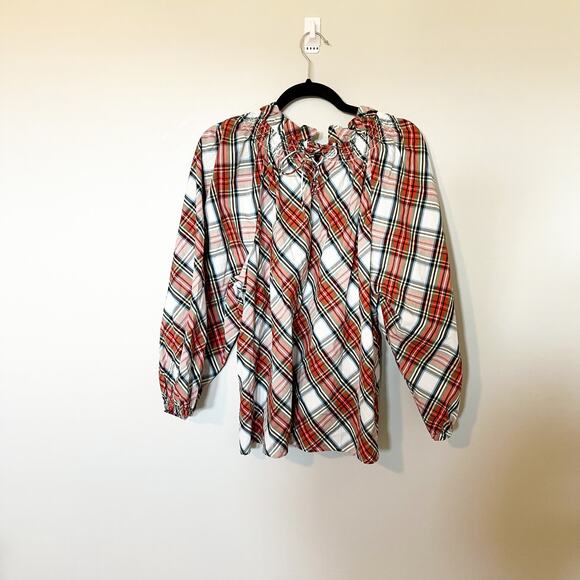 J.Crew Smocked-neck cotton poplin top in Snowy
Stewart tartan women’s xxl - Picture 2 of 13
